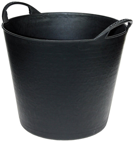 Talen tools - flexibel kuipje - met hendels - kunststof - 22 liter - zwart
