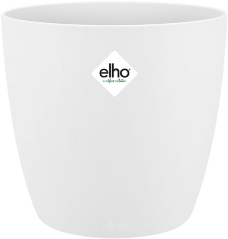 Elho brussels rond 20 - bloempot voor binnen - 100% gerecycled plastic - ø 20.0 x h 18.7 cm - wit