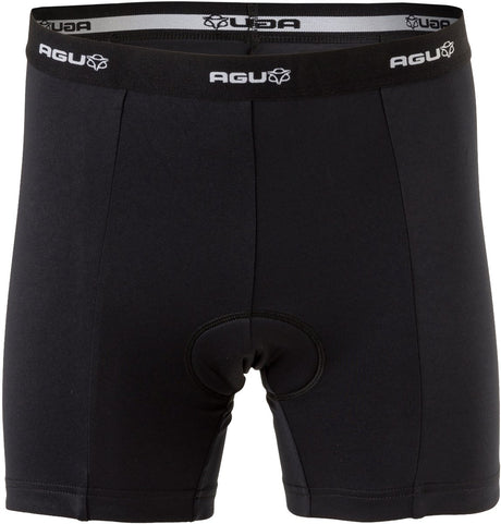 Agu undershort men - fietsonderbroek met zeem - slim fit - onzichtbaar onder kleding - katoenmix - zwart - l