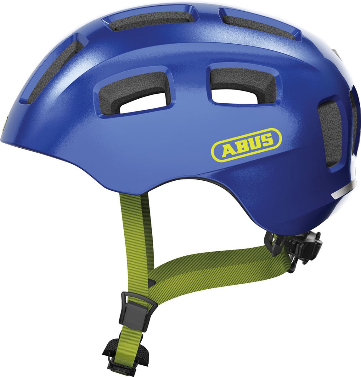 Abus fietshelm youn-i 2.0 - met licht voor kinderen, tieners en jongvolwassenen - voor meisjes en jongens - blauw (glanzend), maat m