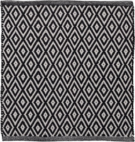 Sealskin - trellis badmat 60x60 cm - katoen - zwart