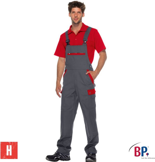 Bp 1844 amerikaanse overall maat 52 | grijs rood 52
