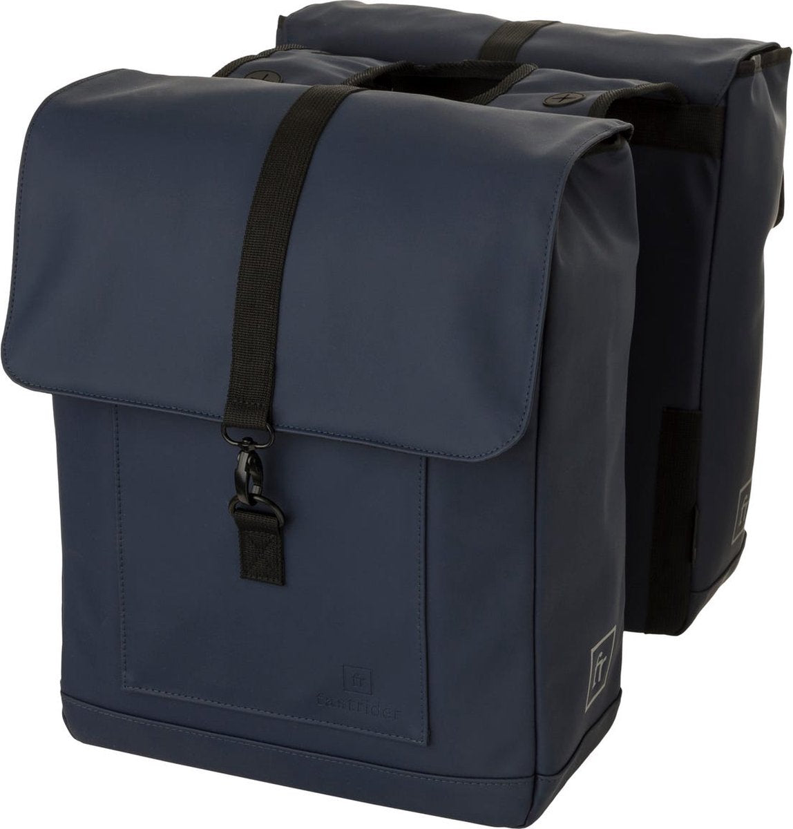 Fastrider jaxx ii dubbele fietstas – mik-compatibel – 28l – waterafstotend – incl. laptopvak – navy