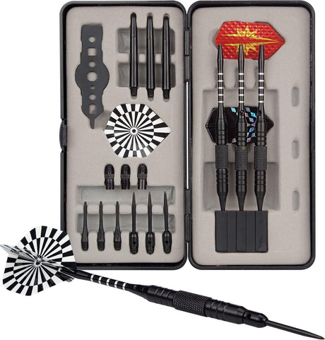 Abbey darts dart set - steel tip soft tip - zwart - 23