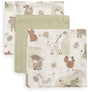 Jollein hydrofiel monddoekje 31x31cm barn buddies (3pack)