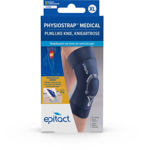 Epitact physiostrap medical - kniebandage - maat xl (44- 47cm) - bij knieartrose en knieschijfpijn - 1 stuk xl