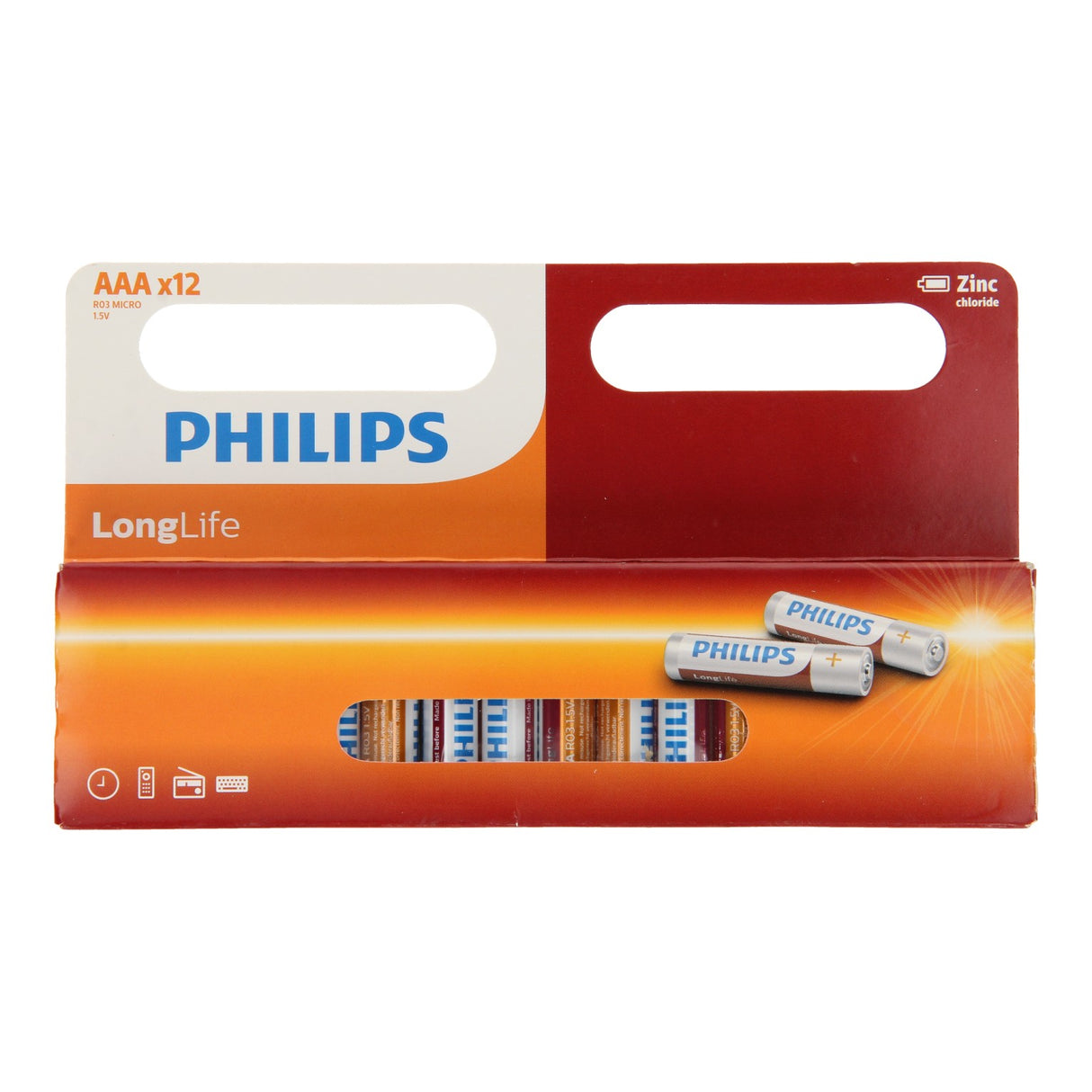 Philips LongLife Battery Zink AAA R03, 12: e.