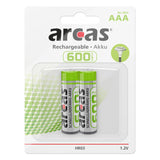 Batters Sales Europe Batteries rechargeables Arcas Arcas Rechargeable Nimh AAA HR03 600mAh, 2e.