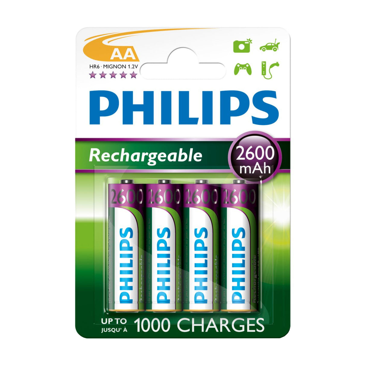 Prodej baterií Europe Philips AA dobíjecí baterie, 4.