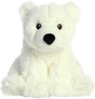 Aurora pluche ijsbeer knuffel - knuffeldier - wit - 24 cm - noordpool thema - beren knuffels
