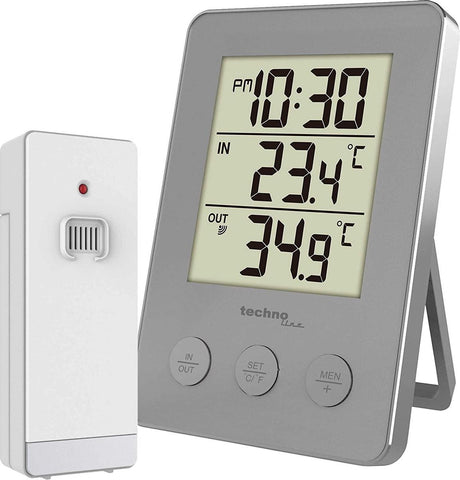 Technoline weerstation - binnen buiten temperatuur - tijdweergave - ws 9175