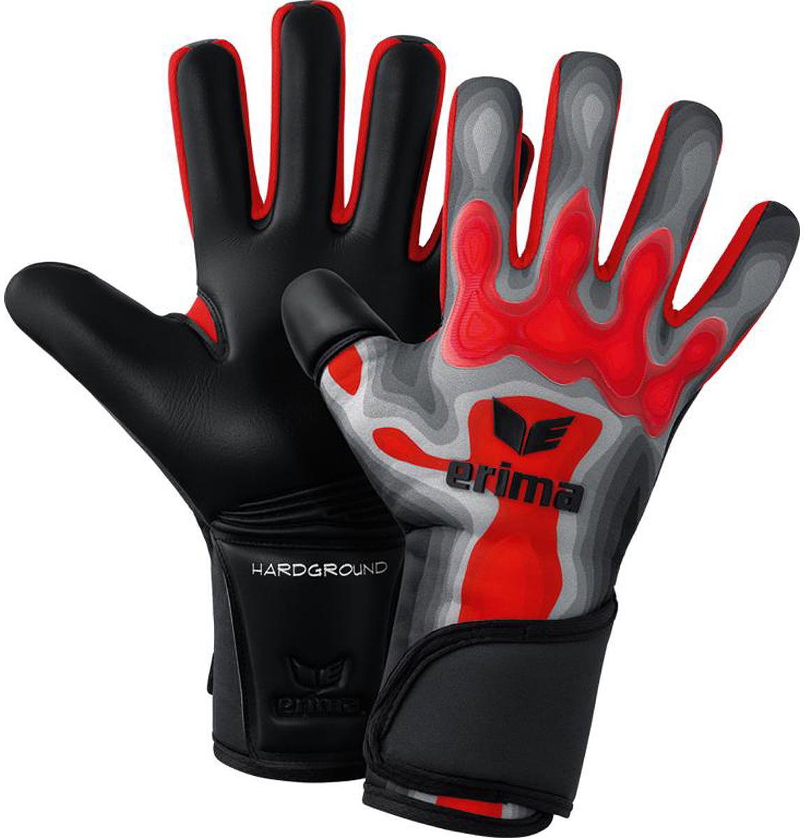 Erima flex-ray pro hardground keepershandschoenen - grijs rood | maat: 12