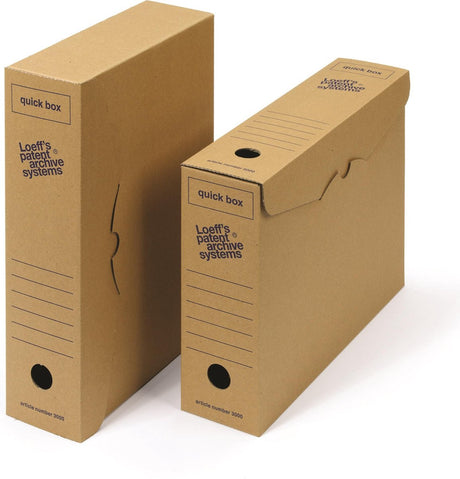 Bankers box loeff's archiefdozen quick box a4 33,5 x 24 x 8 cm 50 stuks fsc