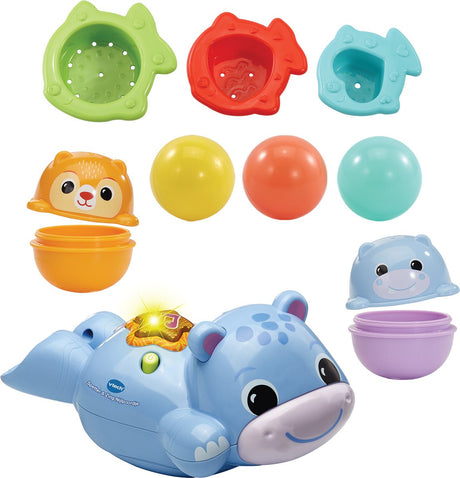 Vtech spetter zing nijlpaardje - badspeelgoed - inclusief 8 badspeeltjes - speelgoed 1 tot 6 jaar