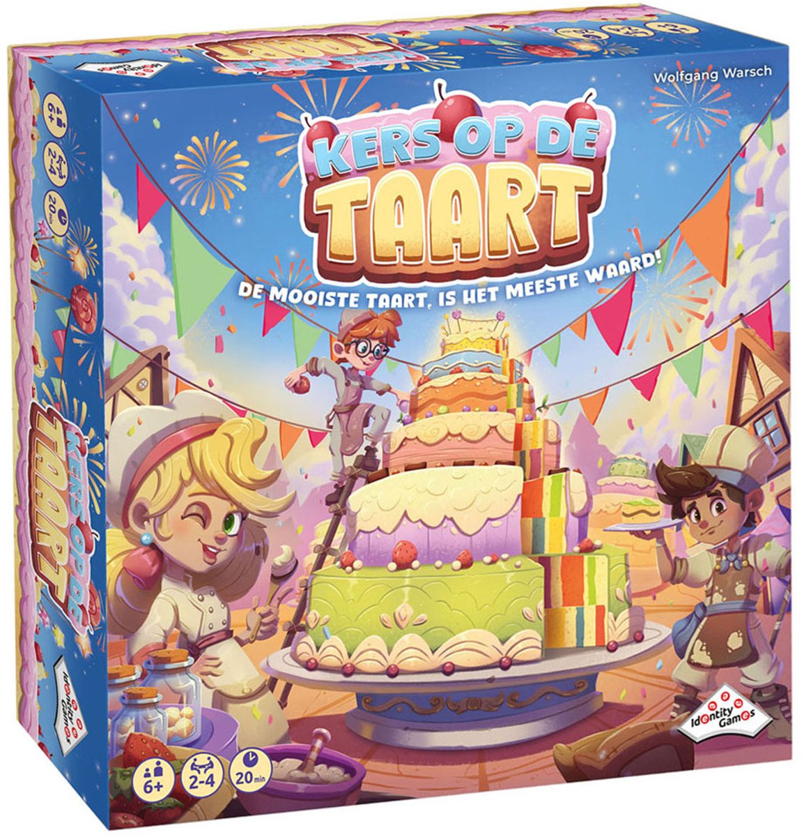 Identity games international kers op de taart - kinderspel - ben jij de beste taartenbakker? - winnaar spiel des jahres 2025