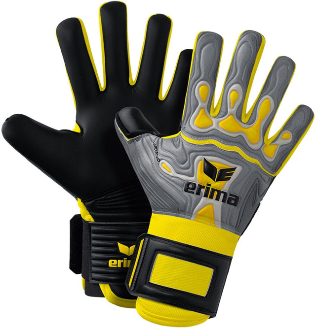 Erima flex-ray hardground keepershandschoenen kinderen - grijs geel | maat: 4