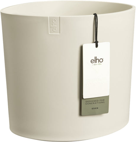 Elho eden 30 - bloempot voor binnen buiten - 100% gerecycled plastic - ø 28.2 x h 27.9 cm - linen white