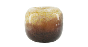 Vase glass 16x16x13.5cm amber
