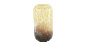 Vase glass 12x12x22cm amber