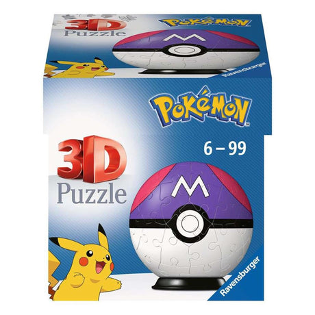 Ravensburger pokémon master ball - 3d puzzelbal - 54 stukjes - vanaf 6 jaar