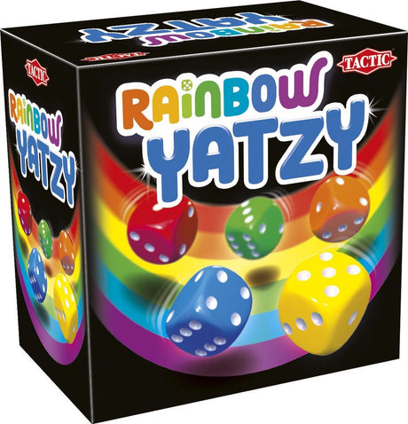 Tactic rainbow yatzy – dobbelspel – kleurrijk familiespel – met regenbooginlay – vanaf 6 jaar – 2 of meer spelers