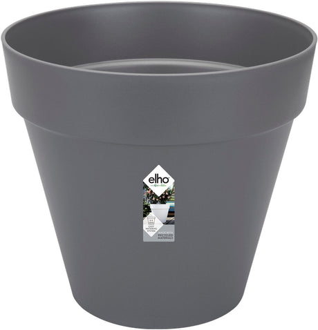 Elho loft urban rond 60 - grote bloempot voor buiten - waterreservoir - 100% gerecycled plastic - ø 58.0 x h 54.0 cm - antraciet