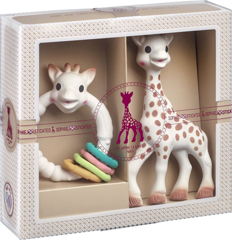 Sophie la girafe sophie de giraf sophiesticated cadeauset - baby speelgoed - sophie de giraf so pure colo'rings - kraamcadeau – babyshower cadeau - 4-delig