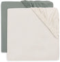 Jollein hoeslaken ledikant - 60x120cm - jersey - sea green ivory