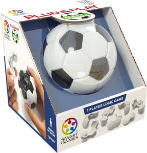 Smartgames plug play ball - 3d voetbal puzzel fidget toy - compact logisch denkspel - breinbreker voor voetbalfans - vanaf 6 jaar