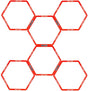 Avento trainingsframe hexagoon 6-delig - fluororanje