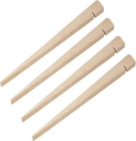 Proplus tentharing - 40 cm - zandharing - lichtgewicht - stormharingen - grondharing - tentpennen - tentverankering - voor tenten - hout - 4 stuks - bruin