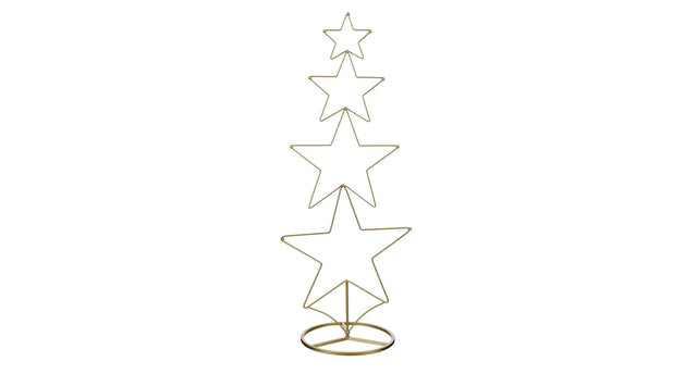 Ornament houder ster goud - l46xb32xh110cm