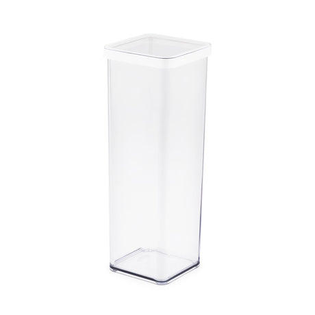 Rotho loft voedselbewaardozen - met witte siliconenafdichtring - vierkant 2 liter - transparant