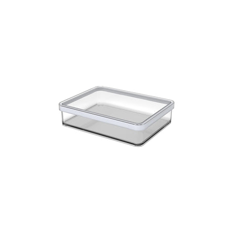 Rotho loft voedselbewaardozen - met witte siliconenafdichtring - vleesbewaardoos 1 liter - transparant