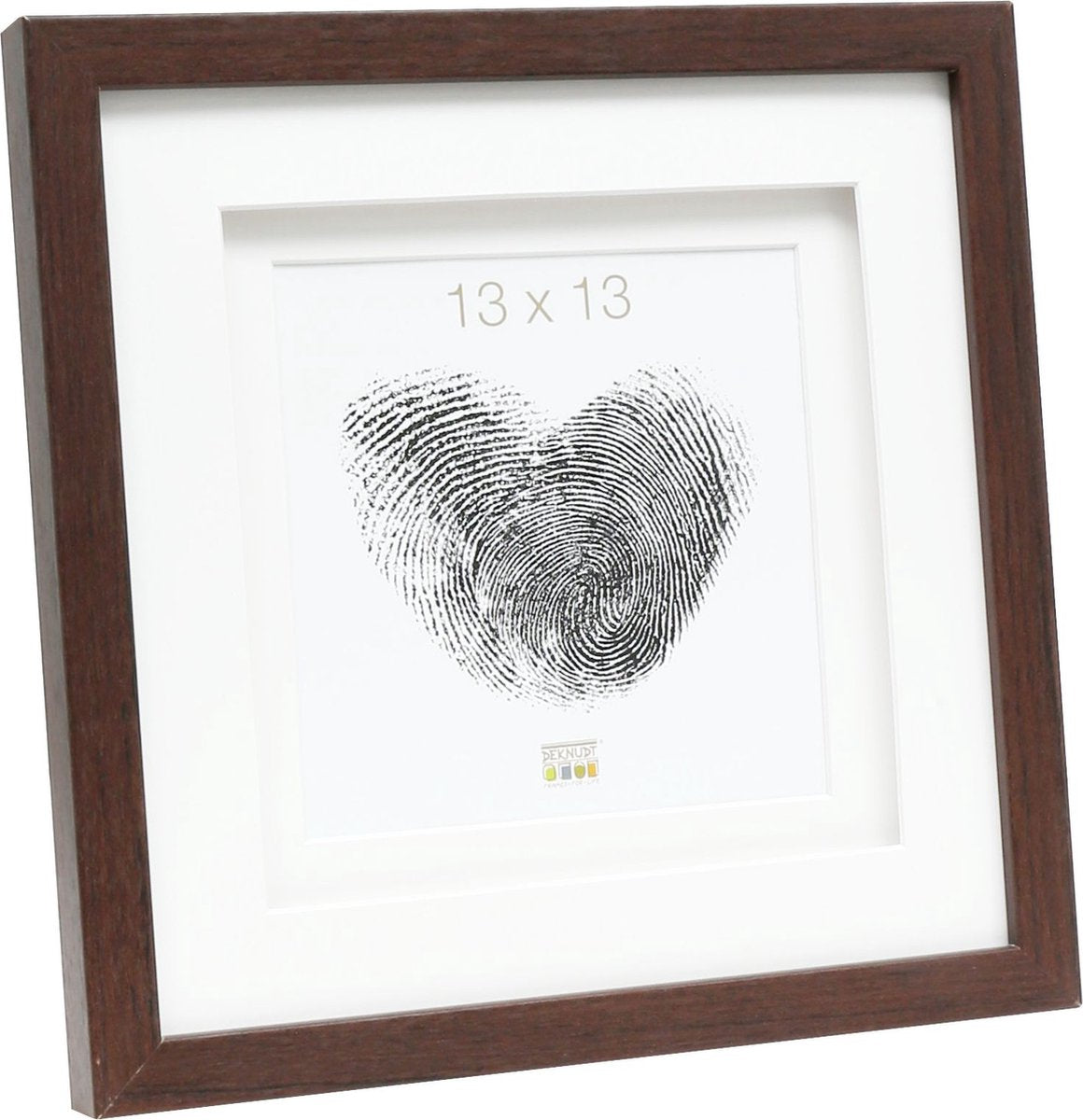 Deknudt frames fotolijst s65kq1 - bruin met passe-partout - foto 13x13