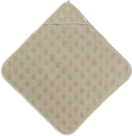 Jollein x nijntje - badcape badstof 75x75cm - baby handdoek met badcape, omslagdoek, badponcho miffy jacquard - olive green