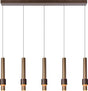 Lucide margary - hanglamp - led dimbaar - 5x4,2w 2700k - koffie