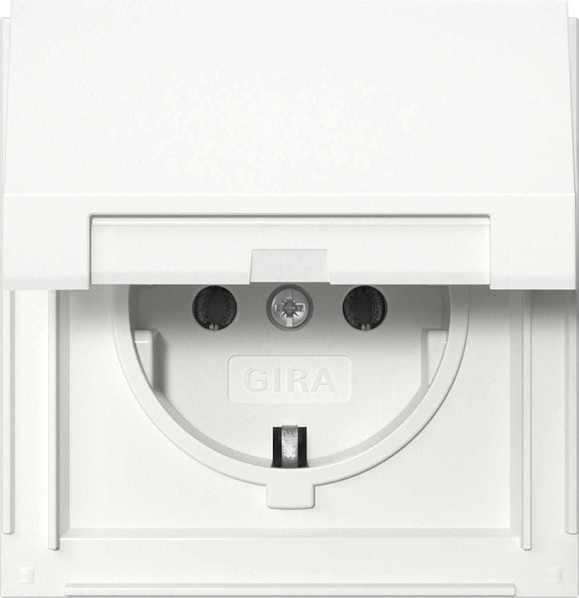 Gira tx44 waterdicht 1v wandcontactdoos met randaarde klapdeksel zuiver wit 445466
