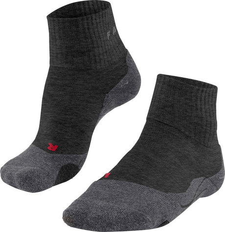 Falke tk2 short anti-blaar dik wol functioneel materiaal wandelsokken dames grijs - maat 39-40 39 40