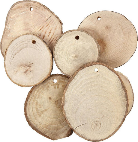 Creativ company houten schijven, d: 5-7 cm, 25 stuks