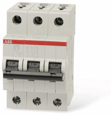Busch-jaeger abb 2cds253001r0165 s203-b16 zekeringautomaat 3-polig 16 a