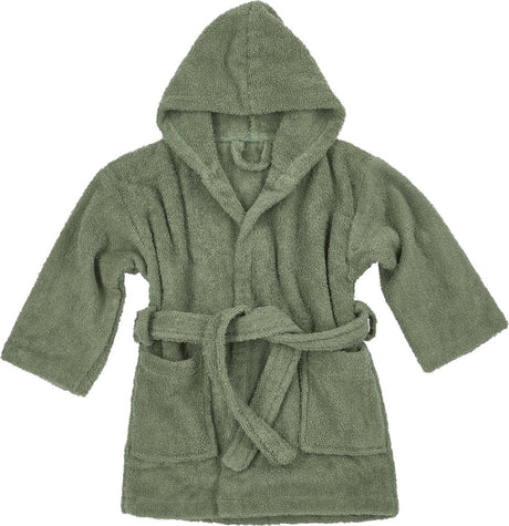 Meyco baby uni badjas - badstof - forest green - 98 104