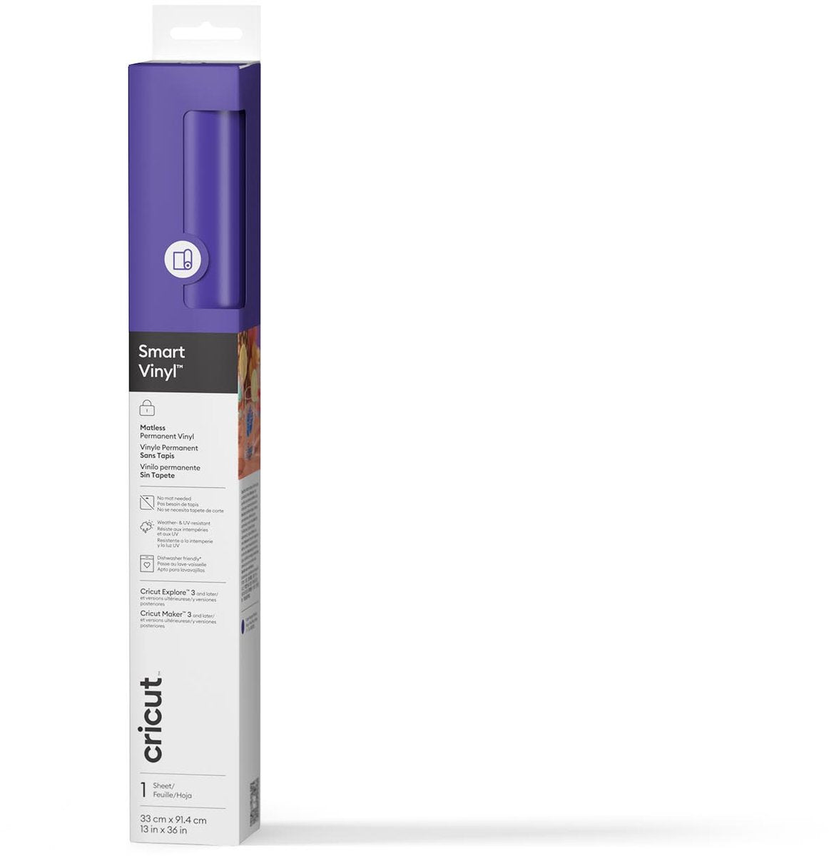Cricut smart vinyl permanent 33x91cm – paars (1 vel)