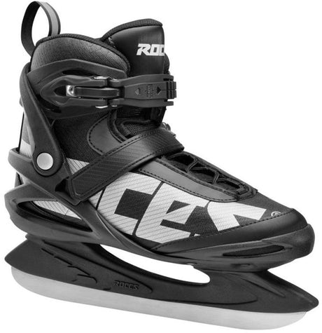Roces - big icy 2 - ijshockeyschaatsen - schaatsen heren - zwart wit - comfort foam padding verstevigde hielsupport - maat eu 52