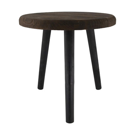 Dijk natural collections bijzettafel rond paulowniahout 38x38x38cm