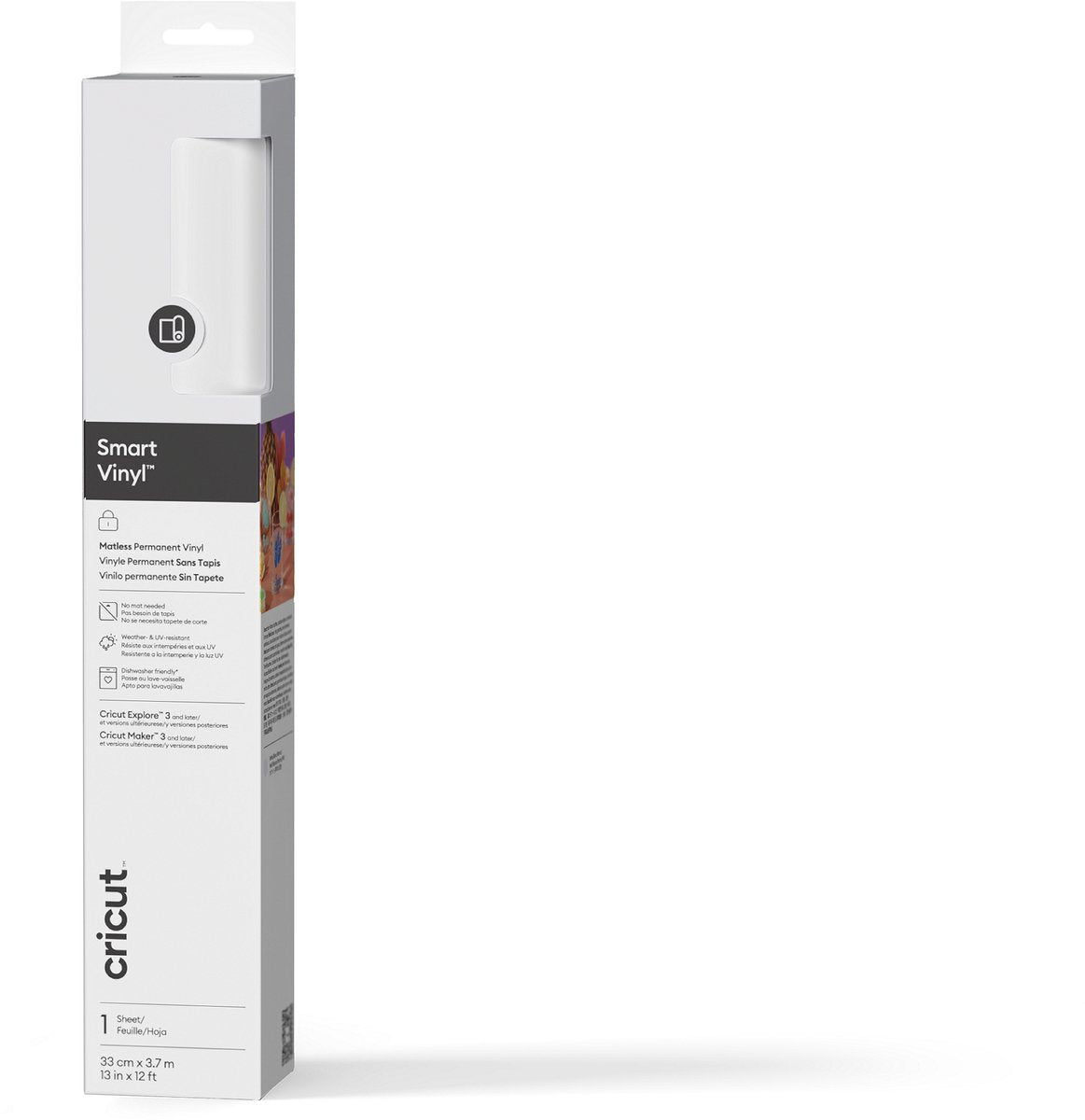 Cricut smart vinyl permanent 33x366cm 1 sheet (white)