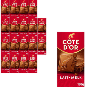 Cote d'or côte d'or chocolade reep melk 18 x 180g - chocolade tabletten - cadeau vrouwen of mannen verjaardag - voorraad