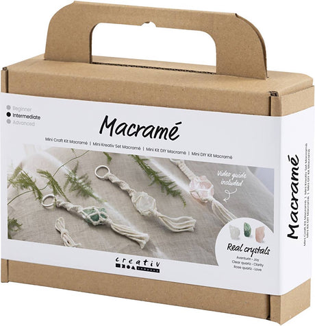 Creativ company mini startpakket macramé sleutelhangers kristallen