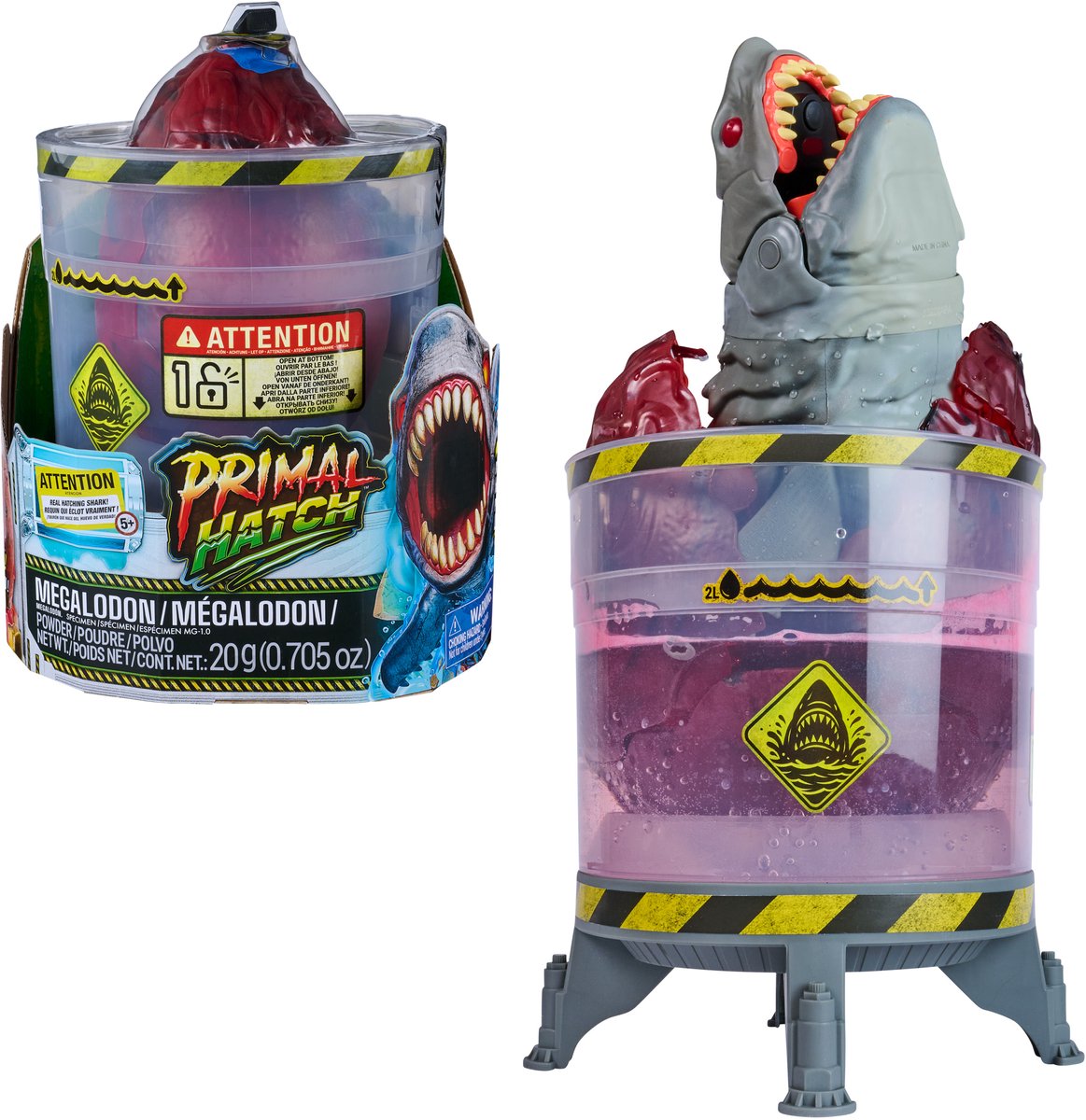 Spin master primal hatch interactive megalodon shark.