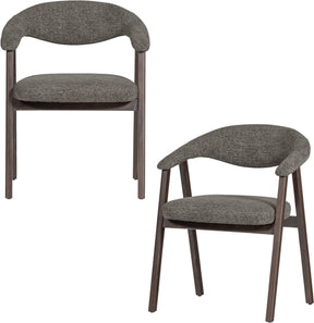 Woood avar eetkamerstoel armleuning grijs - set van 2 - 77x60x60